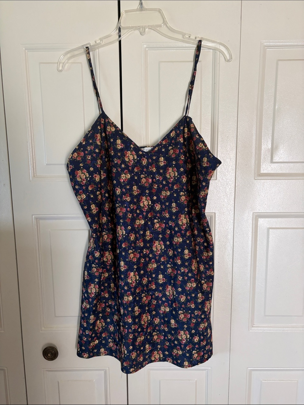 Vintage Val Mode Coquette Floral Romantic Feminine Slip Dress Relaxed Chemise LG